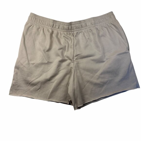 Under Armour Mens Sportstyle Cotton Logo Shorts Khaki Beige 2XL NWT Gym Training - Picture 3 of 8